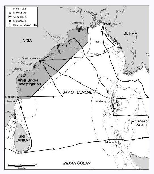 Bay of Bengal Cruise Tracks | Compendium of Biota of the Bay of Bengal